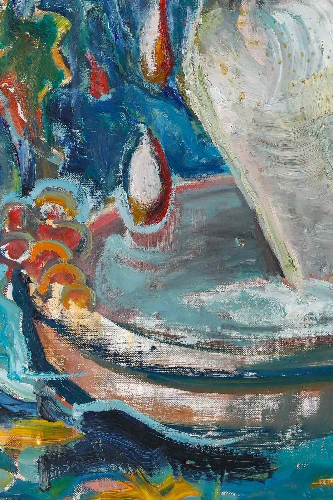 Painting By Evelyne Luez From The Xxth Century, Paris, Rue Campagne Première. photo buy