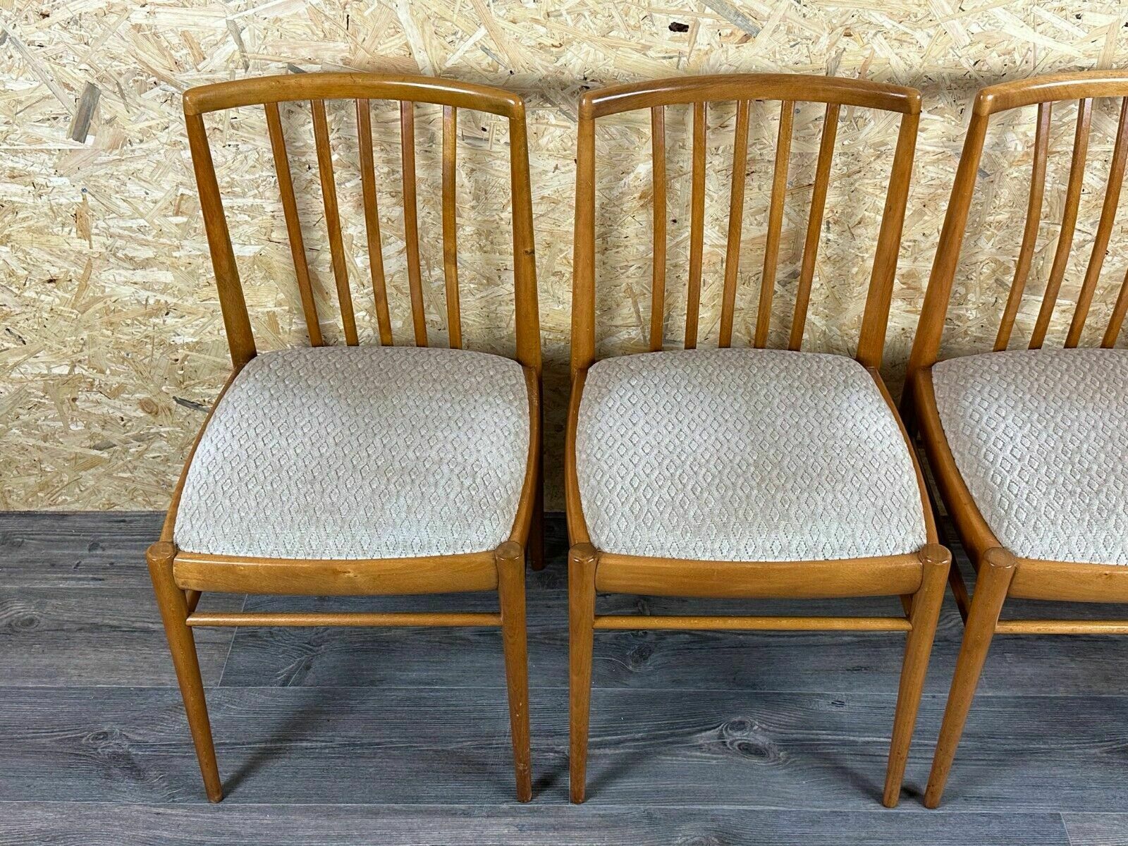 4x 60s 70s Dining Chair Dining Chair Mid Century Danish Modern Design photo Furniture