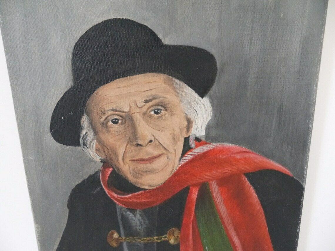 French Oil Portrait Painting Religious Clerical Man photo buy