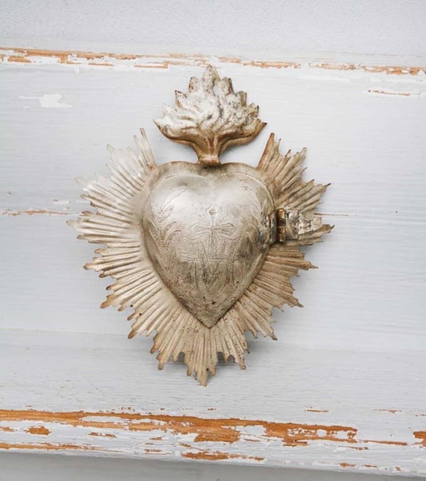 Sacred Heart Milagro Ex Voto Reliquary Relic Religious Art