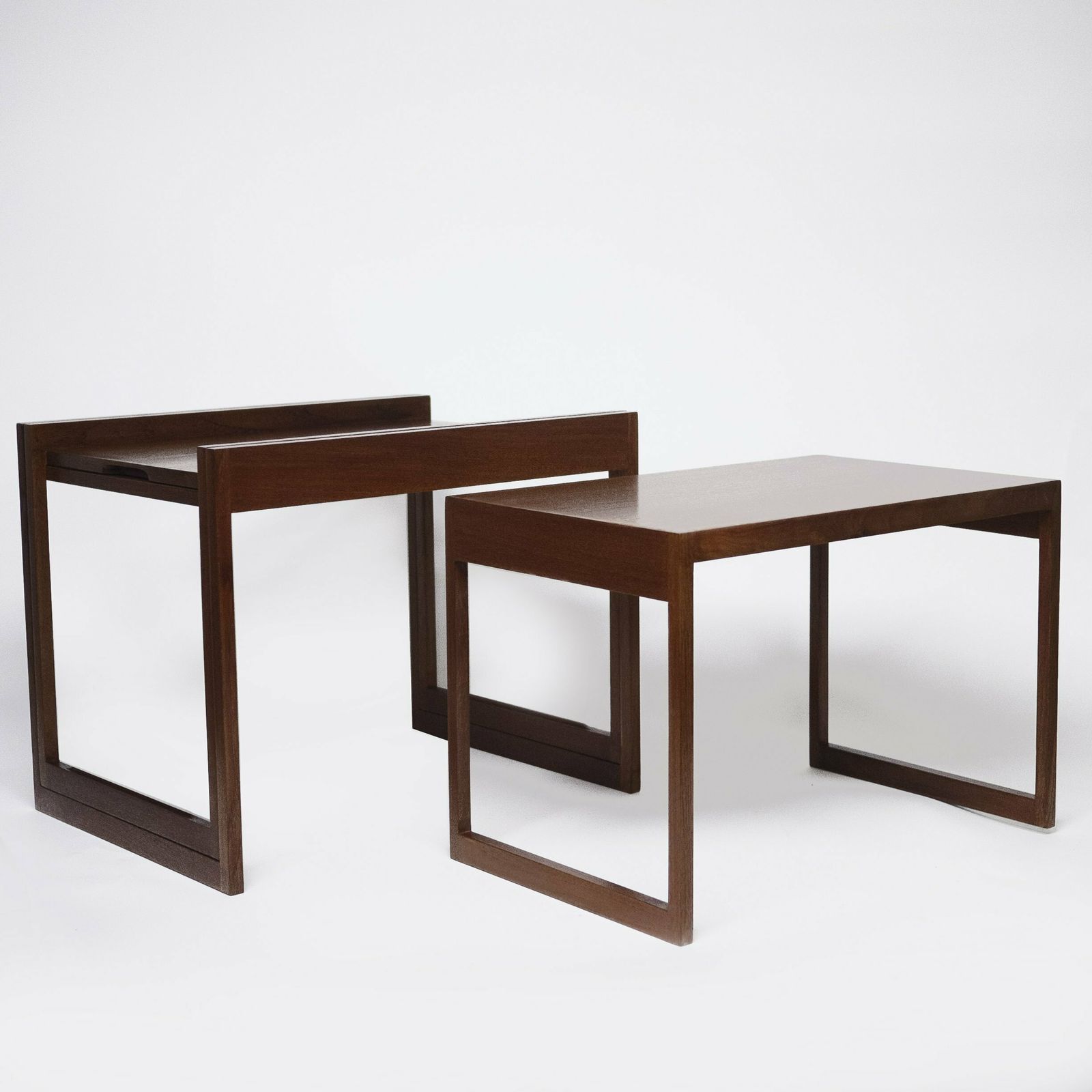 Danish Teak Stacking Nest Of Tables By Illum Wikkelso For Cfc Silkeborg, 1960s