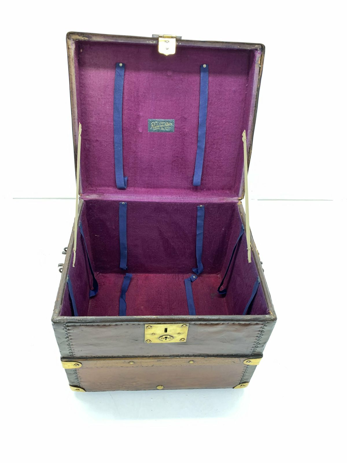 photo buy Vintage Steamer Travel Trunk Circa 1880, Superb Example , Luxuriously Relined.