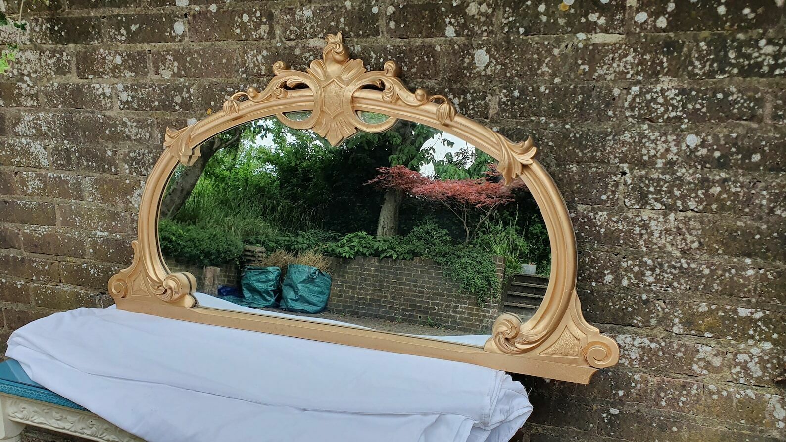 photo furniture Large Victorian Top Quality Ornate Gold Gilt Wall Mirror Wonderful Carved Features Over Mantel Mantle