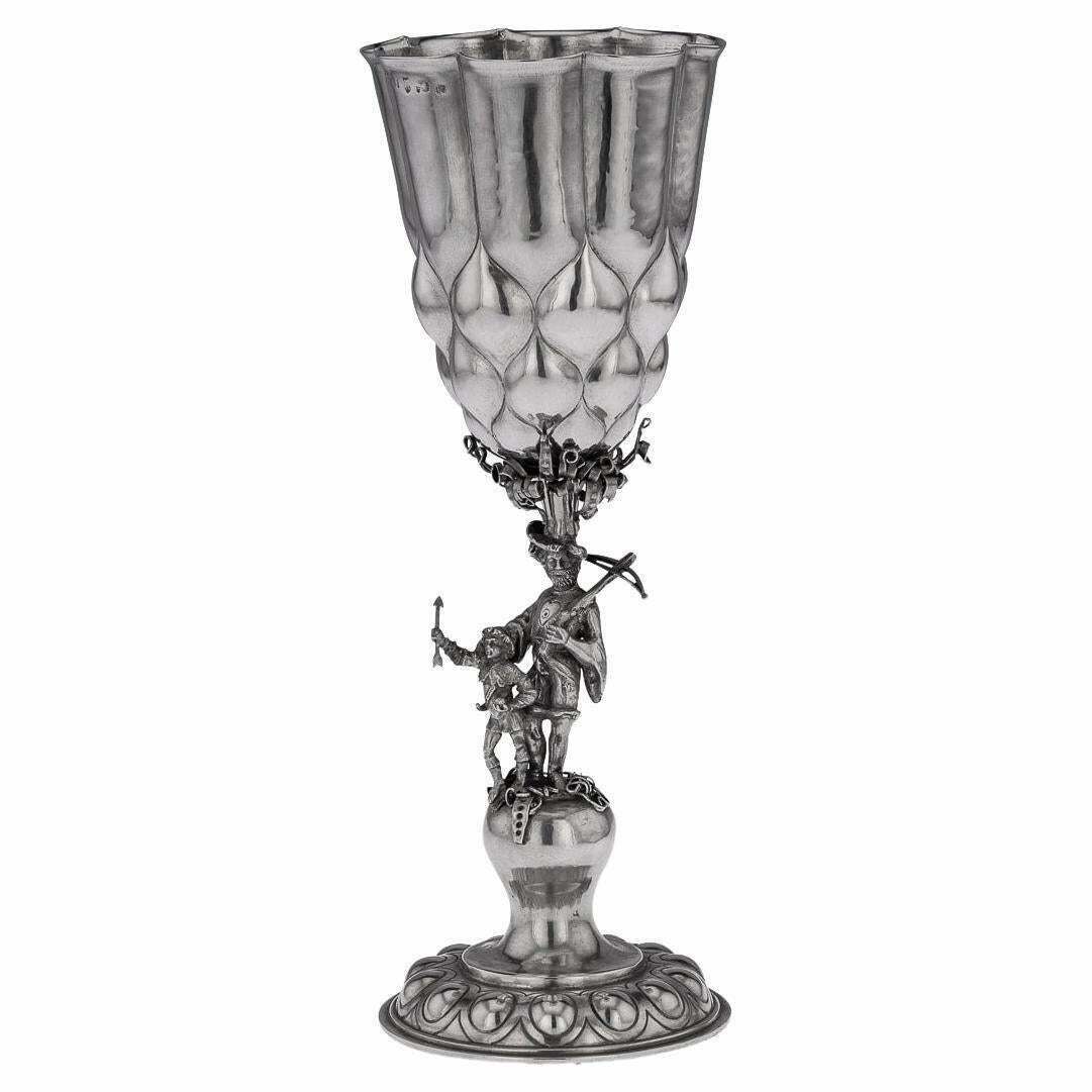 19th Century German Solid Silver Cup, Neresheimer & Sohne, C.1890