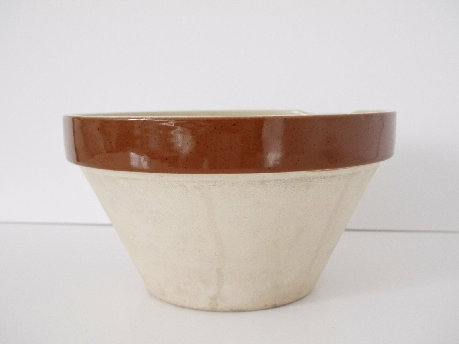 Frenchterracotta Mixing Bowl Rustic French Dairy Bowl Primitive Pottery Farmhouse Display Bowl photo vinterior