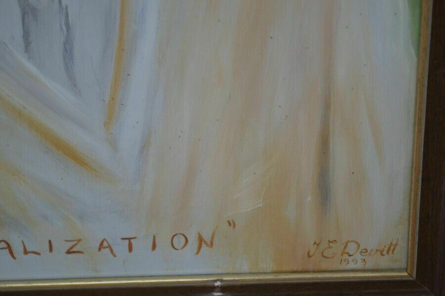 Original Oil On Board Of Cricket Player Fred Trueman photo buy