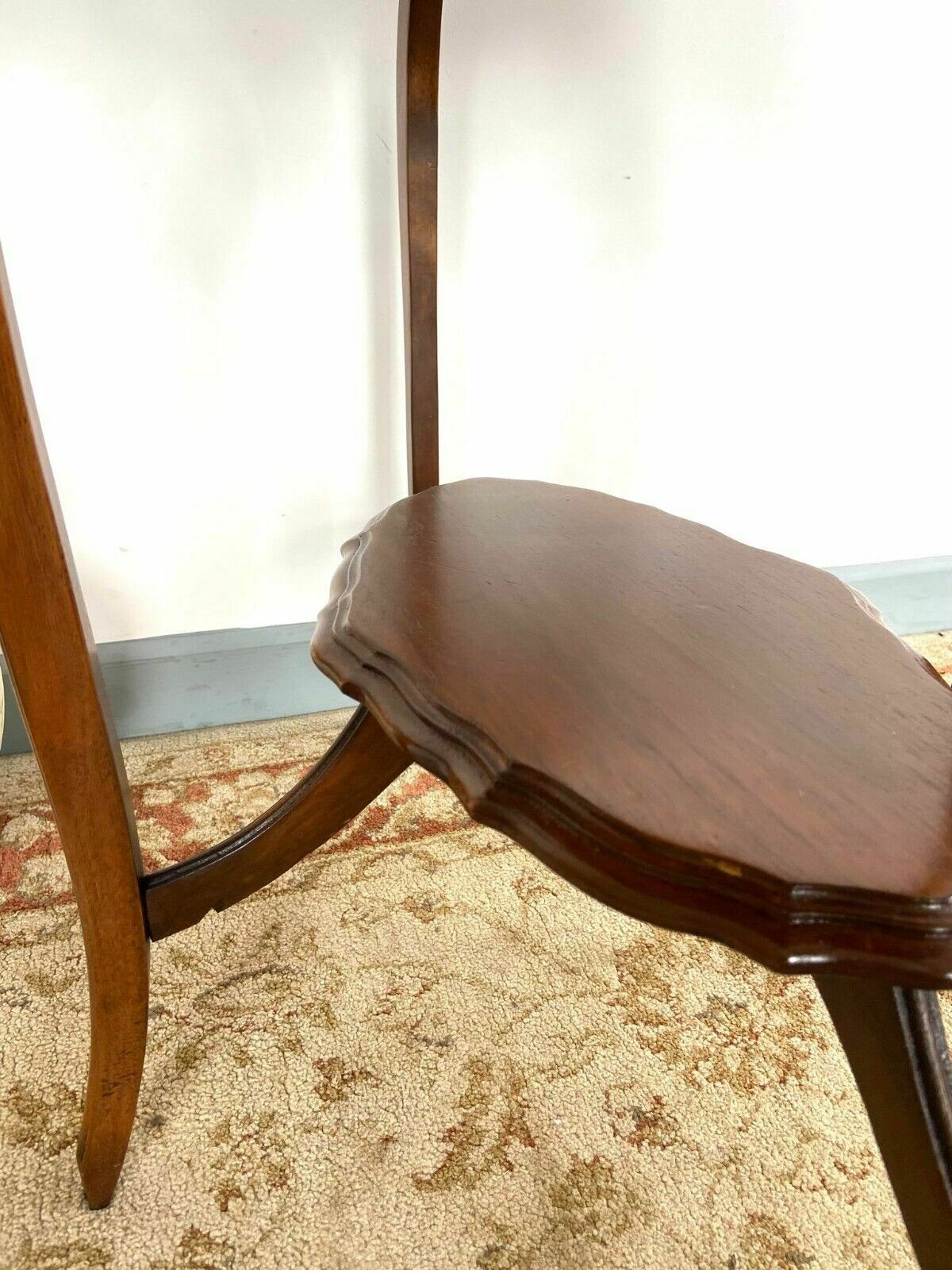 Vintage Decorative Satinwood Occasional Centre Table Scalloped Edge 1930s photo vinterior