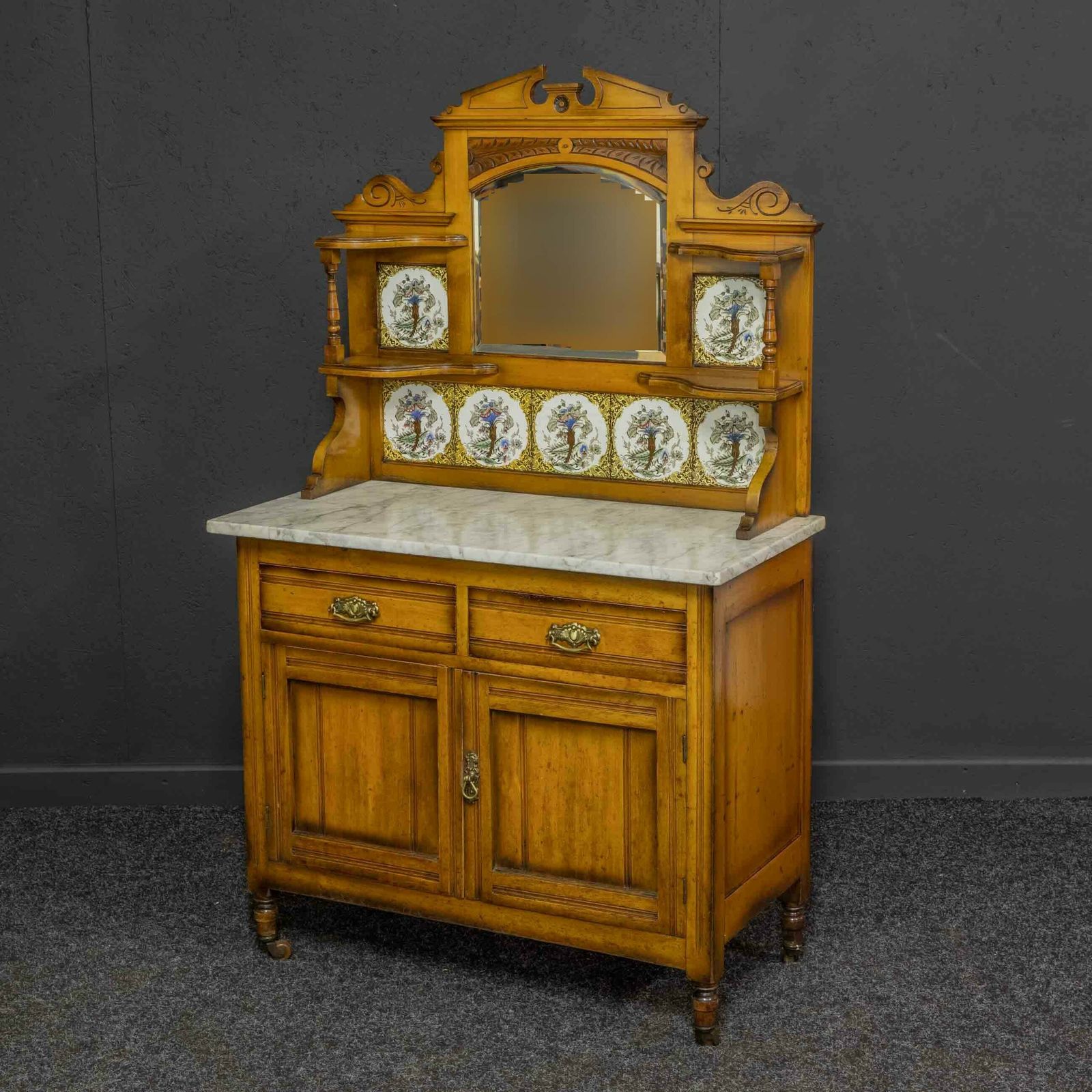 Edwardian Birch Washstand
