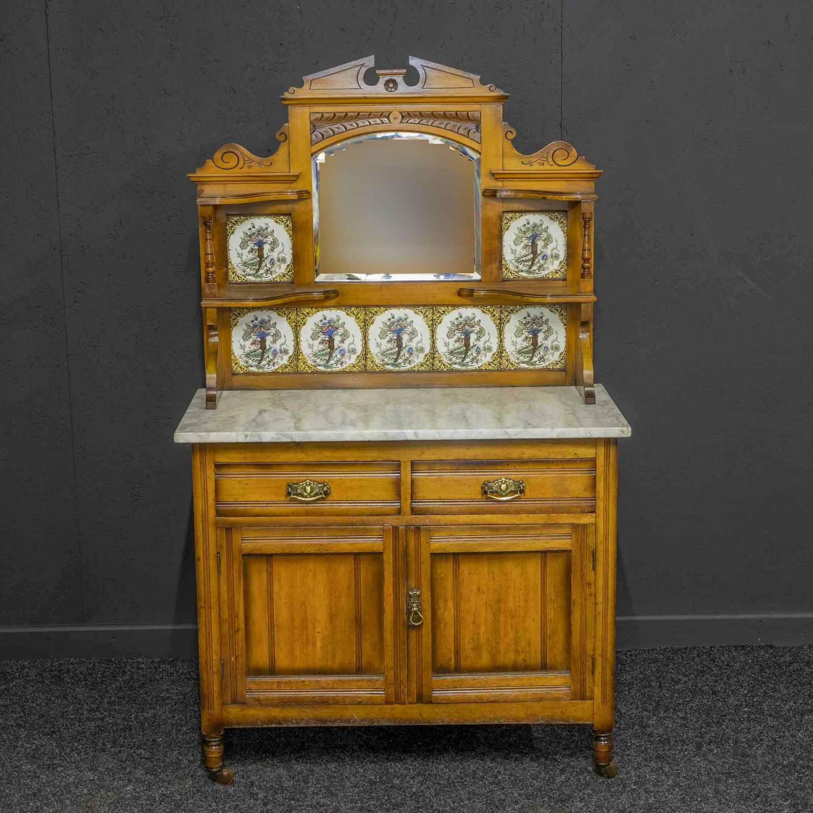 Edwardian Birch Washstand photo furniture