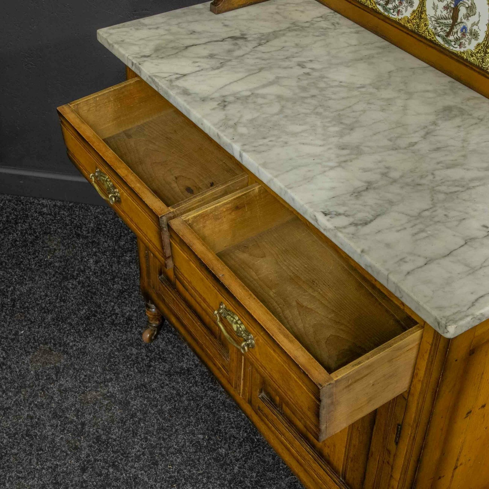 1250.0 Edwardian Birch Washstand photo