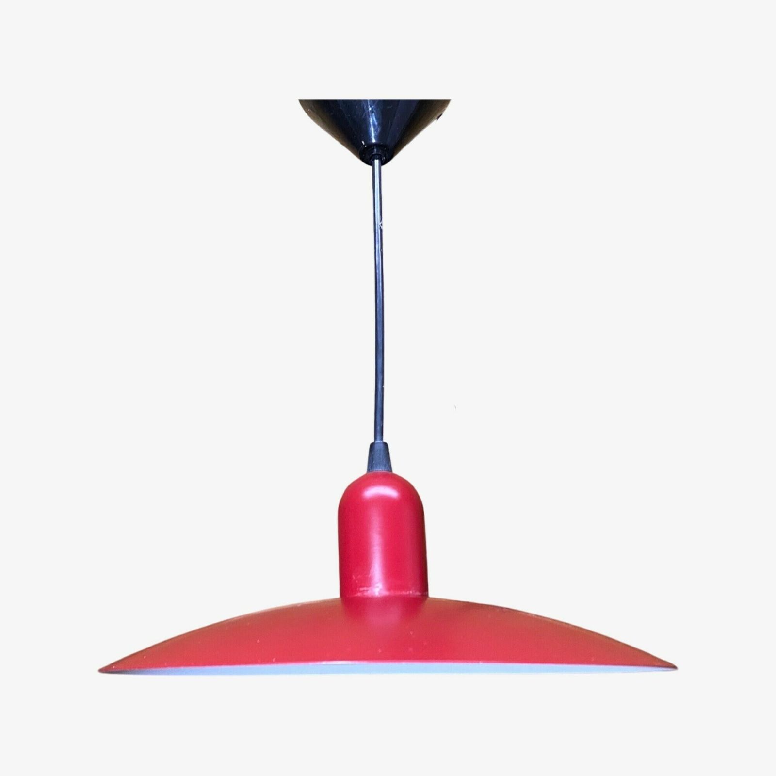 1960s Red Dutch Design Pendant Light Made From Metal   Vintage Hanging Lamp From The Netherlands   Dutch Mid Century Modern Vintage Lighting