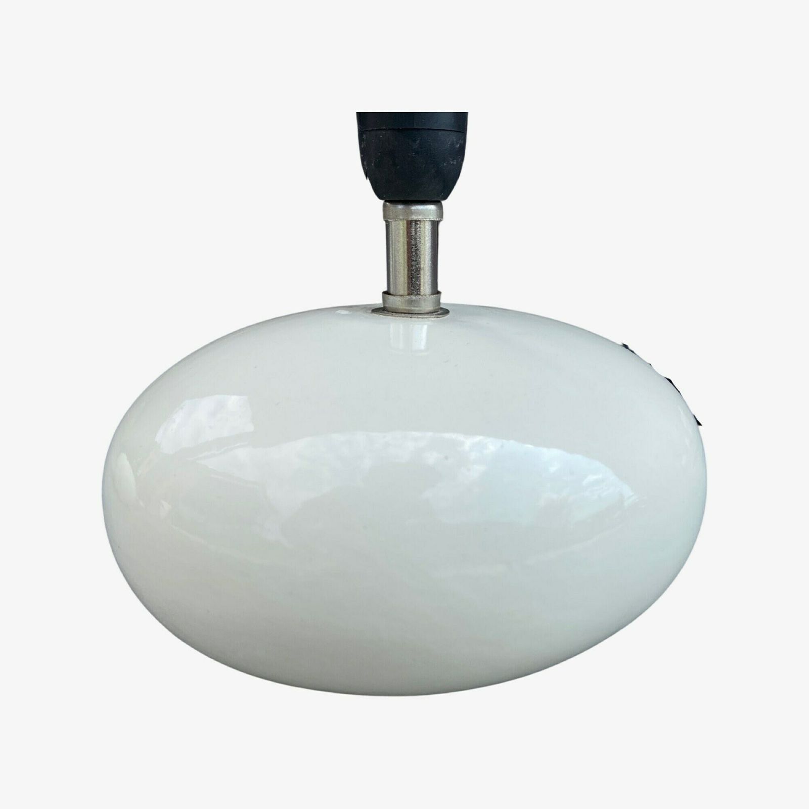Set Of 2 Vintage Ceramic Table Lamp Bases Made Of White Glazed Ceramic   Handmade Ceramic Pottery | Danish Design Ceramic Night Lights photo for sale