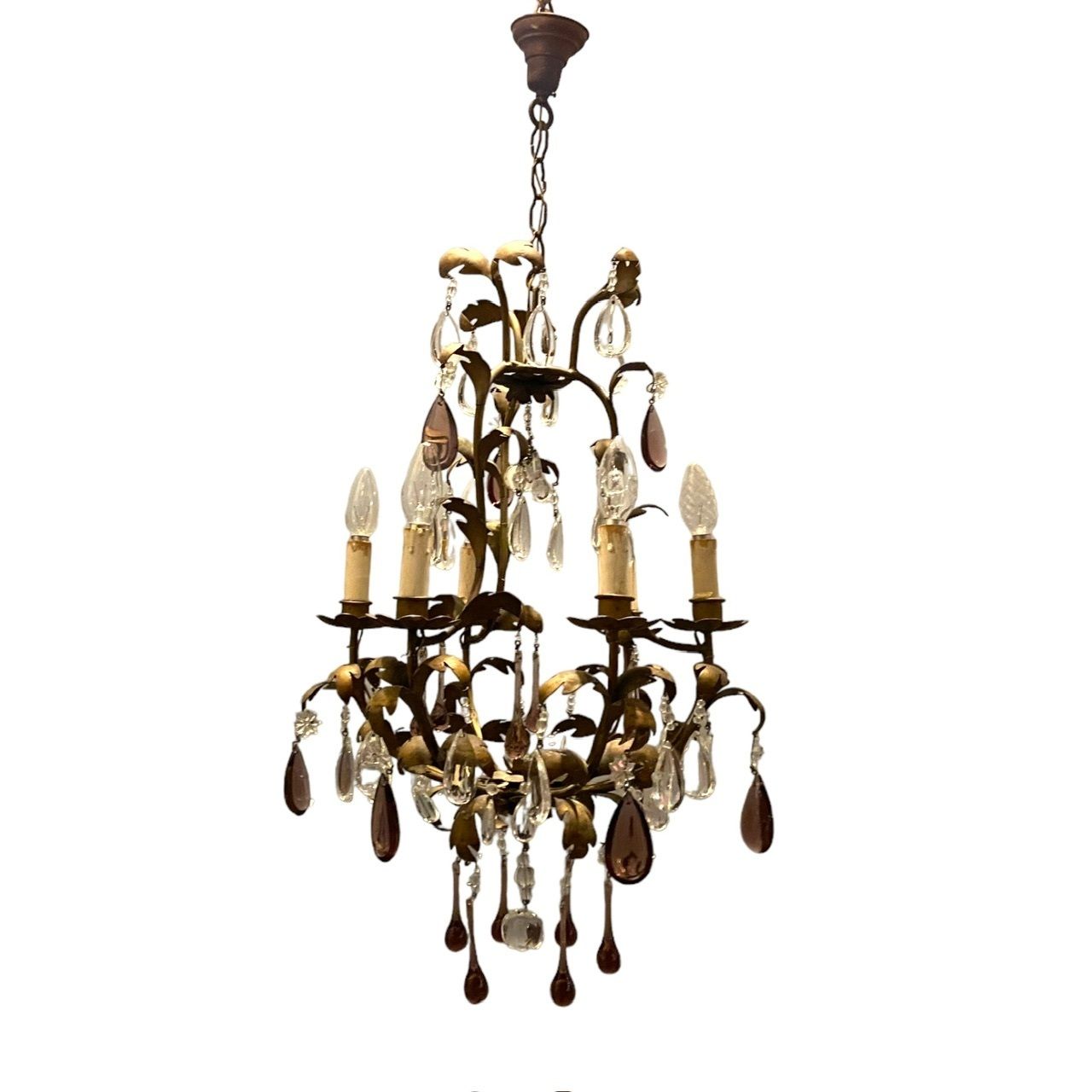 Vintage Italian Murano Glass Drop Chandelier photo buy