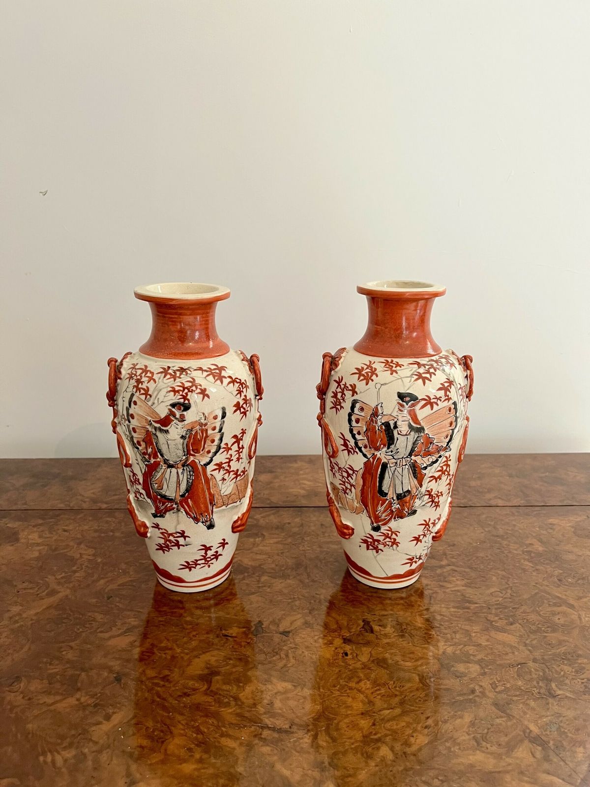 Quality Pair Of Antique Satsuma Vases photo 445.0