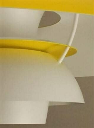 Ph5 Louis Poulsen Pendant Light | Yellow/White | Original Restored Louis Poulsen Vintage Pendant Lamp From Denmark photo 950.0