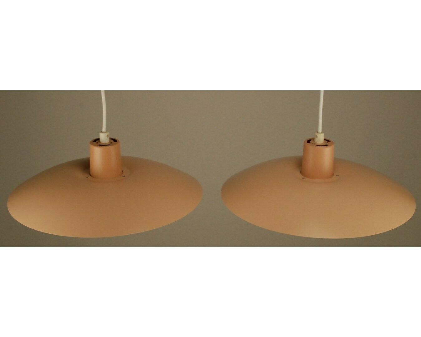 2 Vintage Ph4 Louis Poulsen Pendant Lights | Original Poul Henningsen Ph4 Lamps | Reupholstered Beige photo furniture