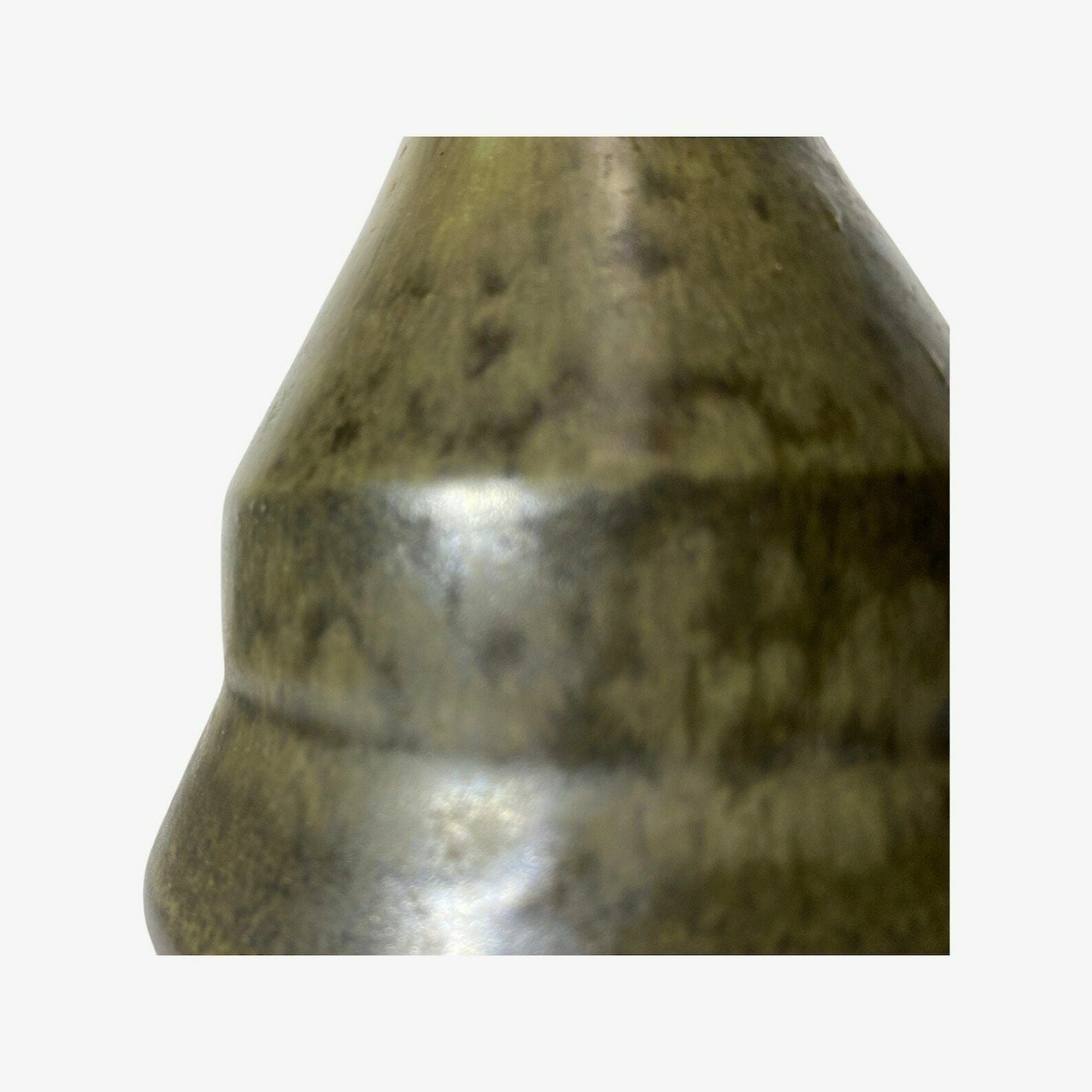 Earth Green Retro Vase   Design By F. Gluds Stentoj From Denmark | Deep Nature Green Little Ceramic Vase | Handmade Ceramic Pottery photo furniture