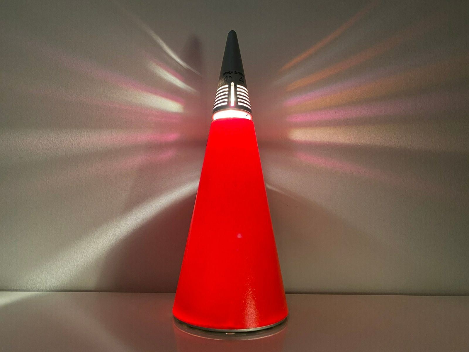 Space Age Vintage Addex Design Lamp   Red Vintage Lamp   Mid Century Design Lamp   Vintage Lamp Red Plastic   Vintage Night Light 1980s photo vintage