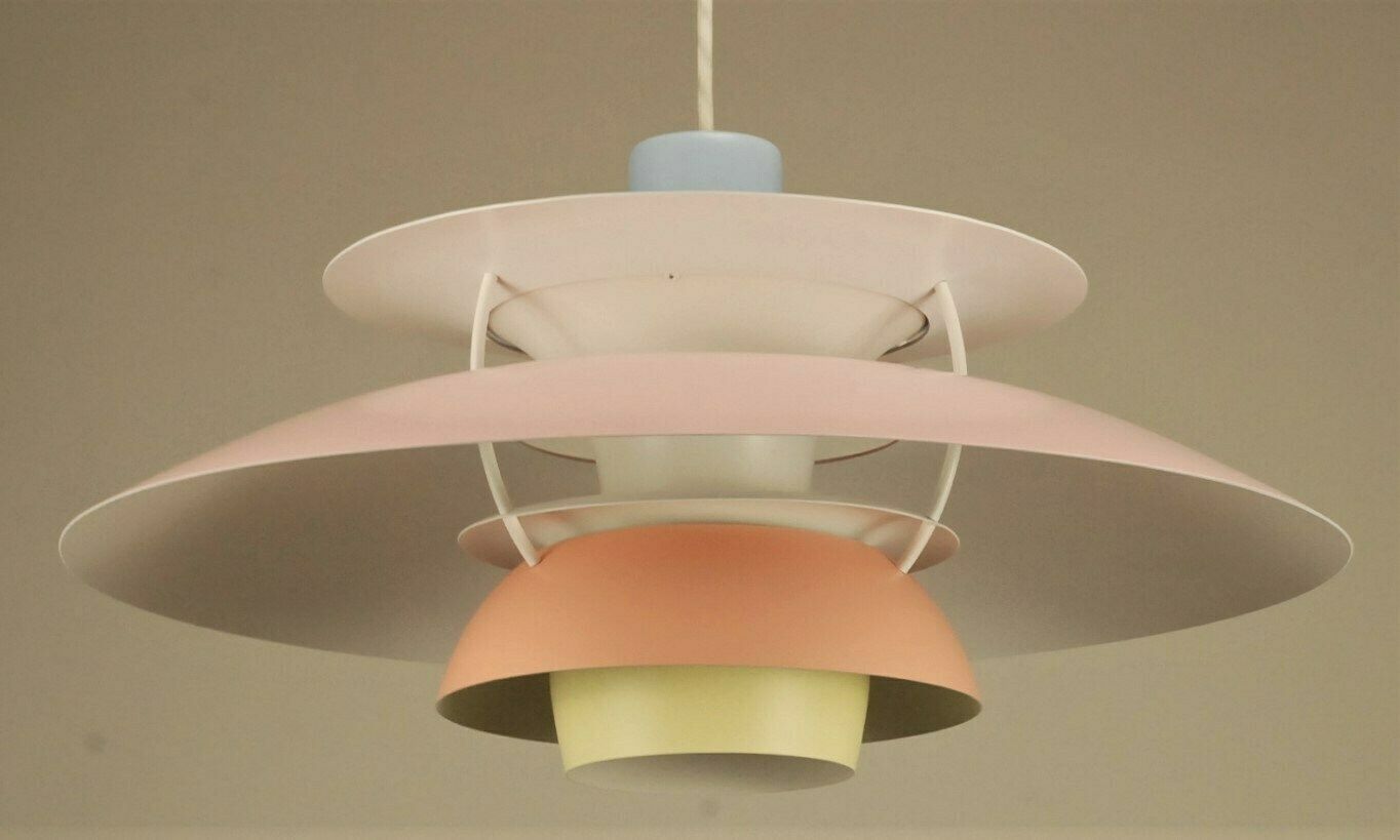 Louis Poulsen Ph5 Pendant | Vintage 1970's 'Pastel Blue/Pink/Peach/Yellow' photo vinterior