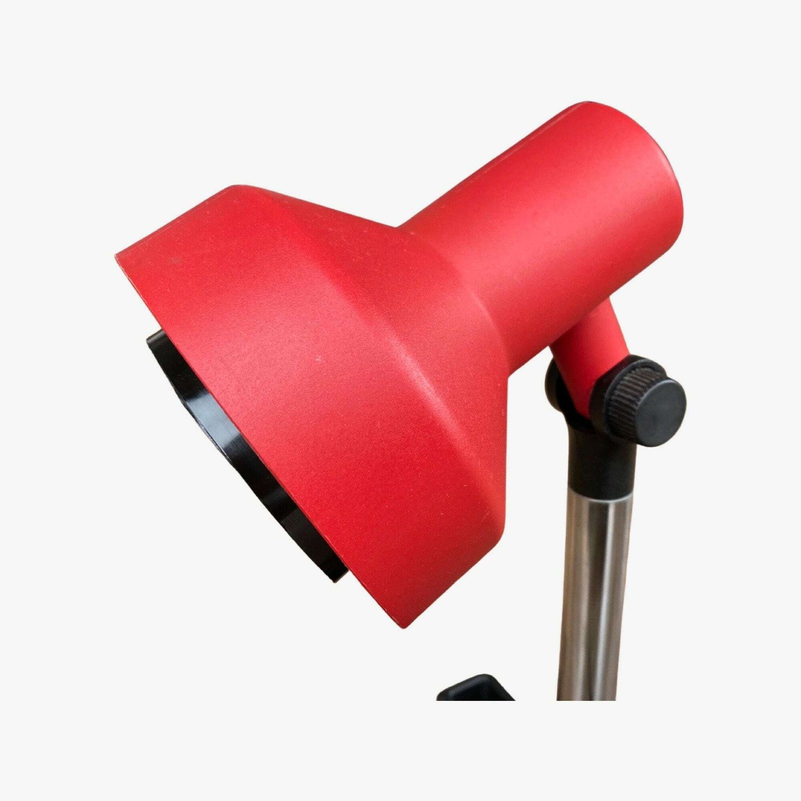 2 In 1 Rare Retro Desk Lamp & Pen Tray In One | Dutch Design Light By Hema | Red/Black Plastic Mid Century Modern Table Lamp photo 201.0