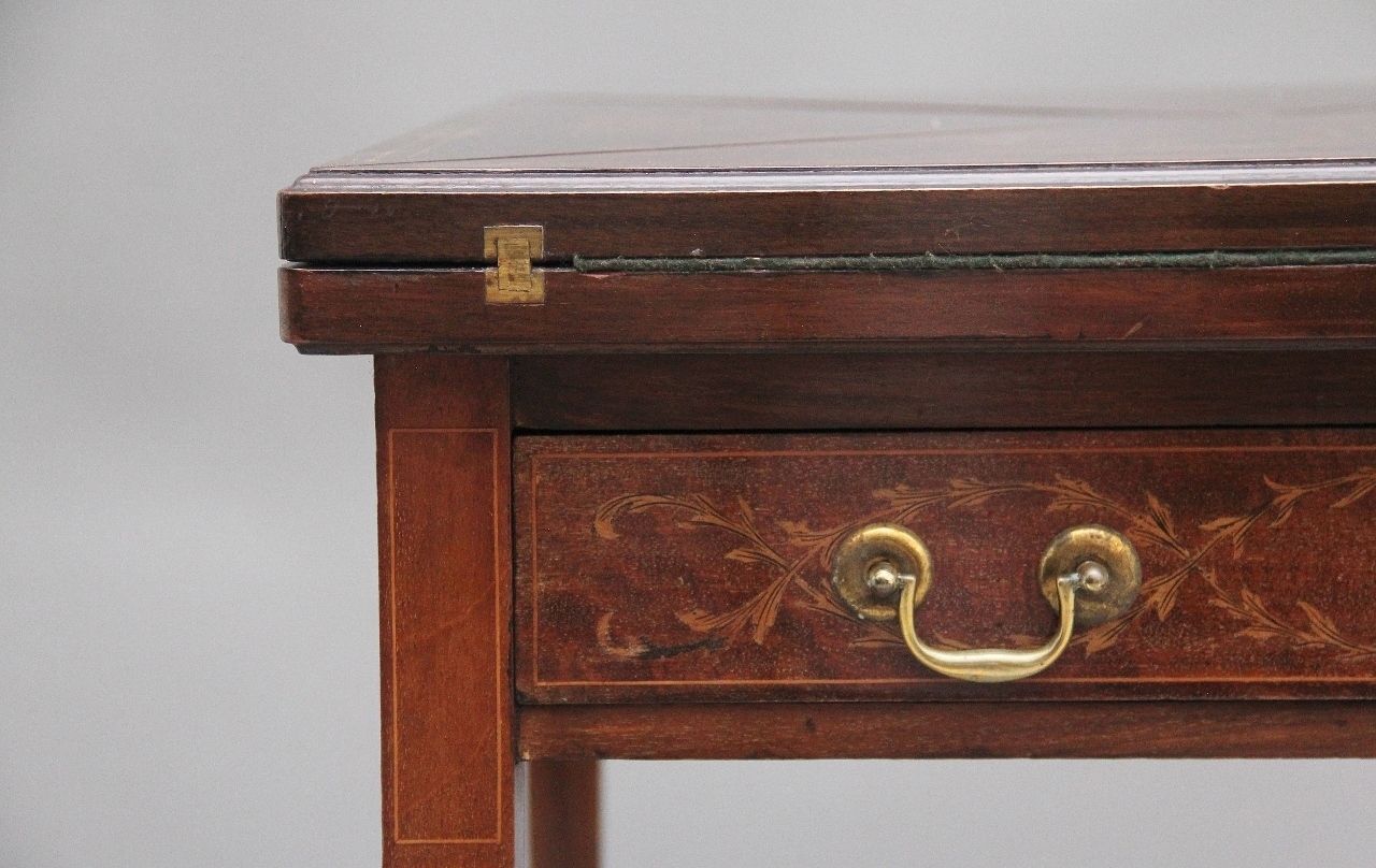 1250.0 Early 20th Century Mahogany And Inlaid Card Table photo