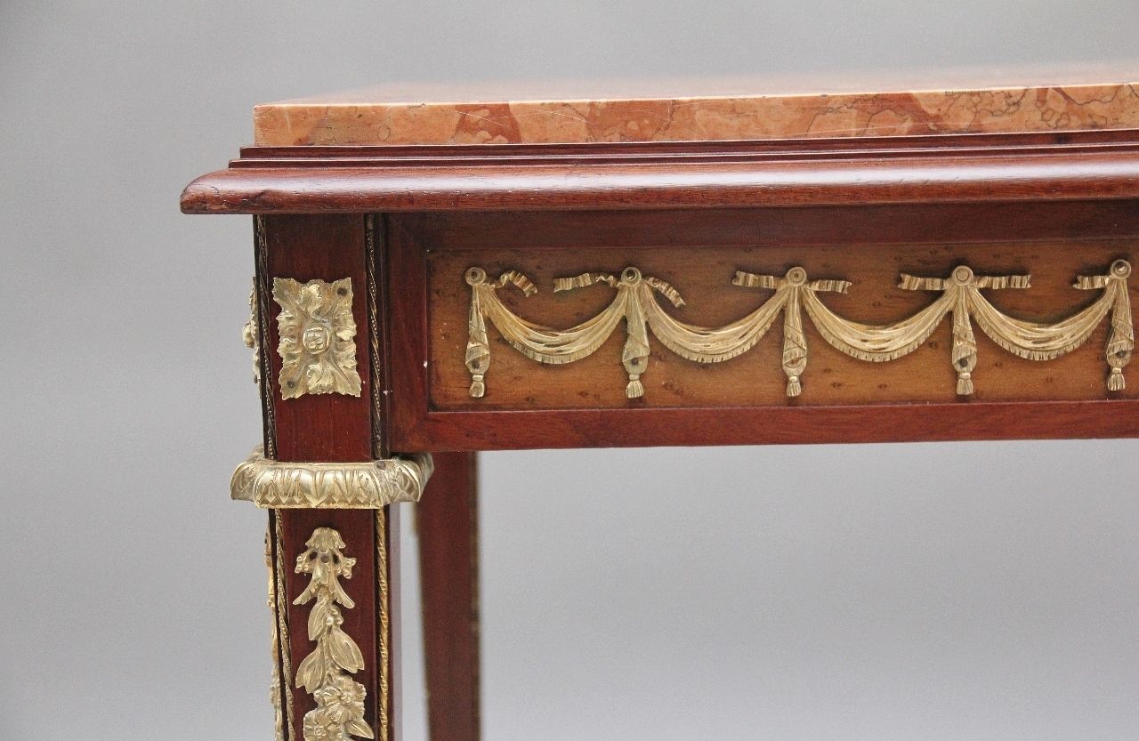 Furniture 19th Century French Mahogany And Marble Top Centre Table photo