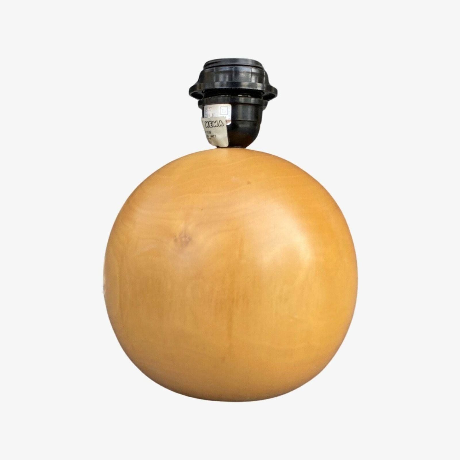 Dutch Original   Mid Century Oak Wood Ball Light | Vintage Table Light, Retro Night Light, Vintage Lamp | Hema Design Ball/Mushroom Shape