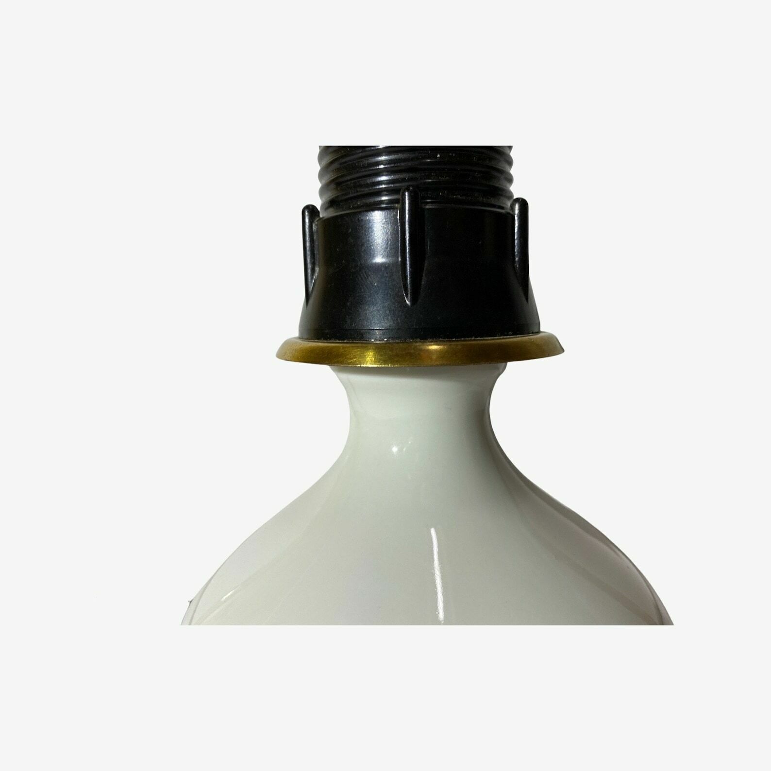 60s Handmade Ceramic Lamp From Denmark | White Ceramic Vintage Pottery   Mid Century Modern Lighting   Vintage Table Light   Retro Desk Lamp photo 90.0