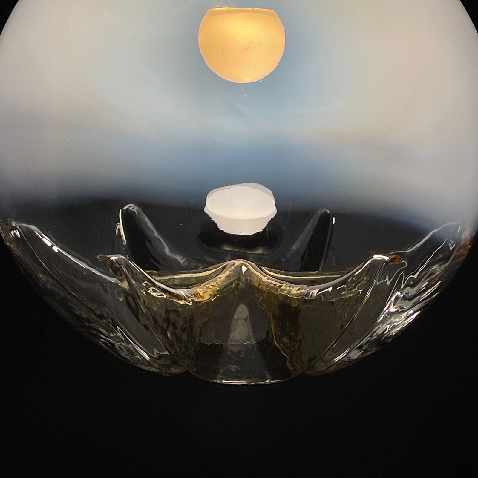 Large Murano Glass Pendant Lamp By Mazzega Italy 1960s photo 490.0