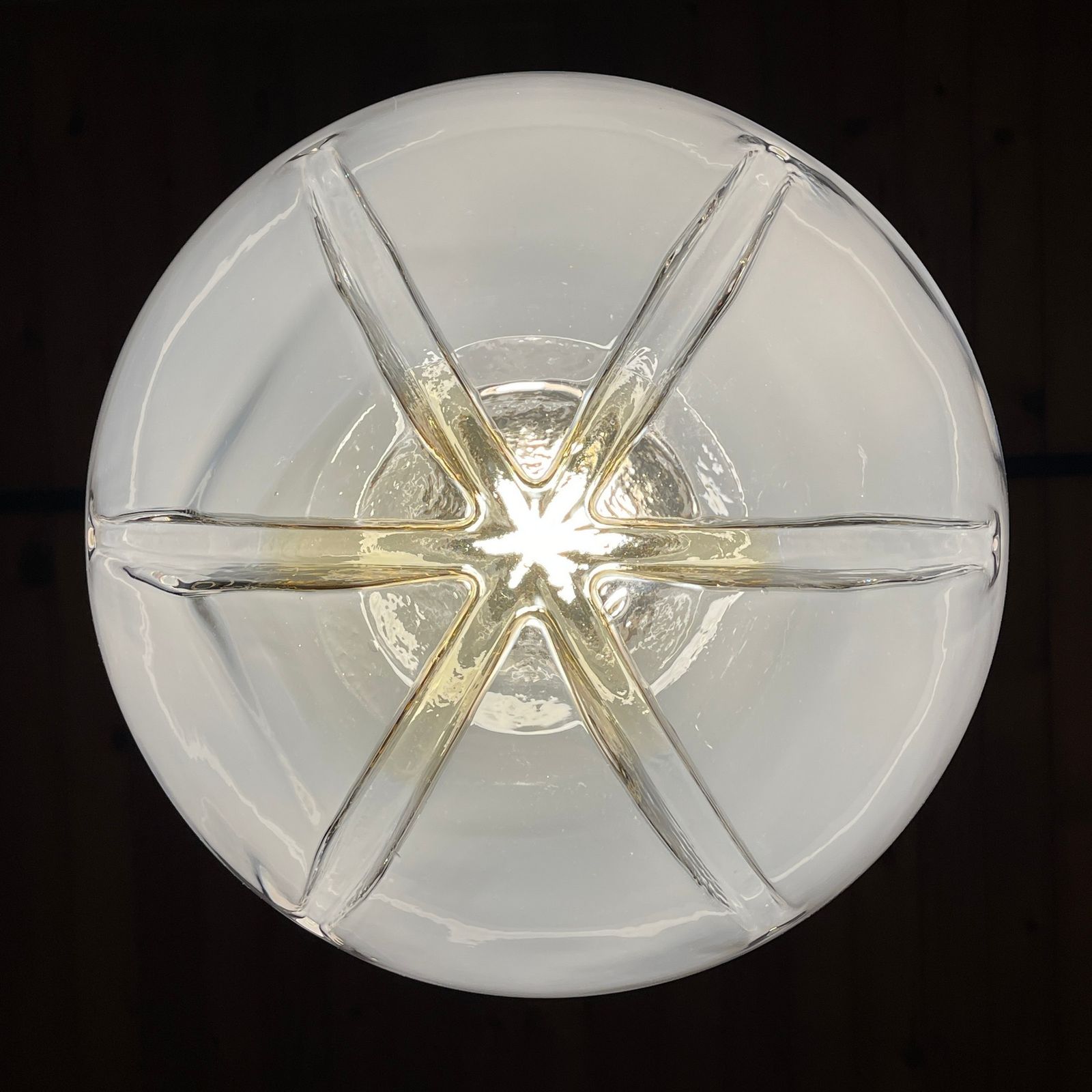 Large Murano Glass Pendant Lamp By Mazzega Italy 1960s photo buy