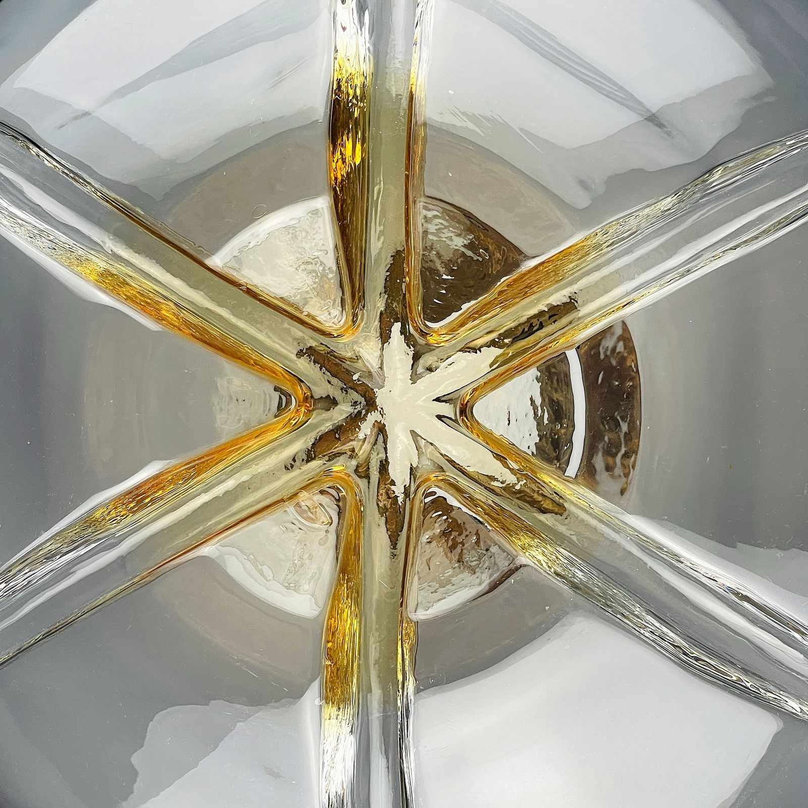 photo furniture Large Murano Glass Pendant Lamp By Mazzega Italy 1960s
