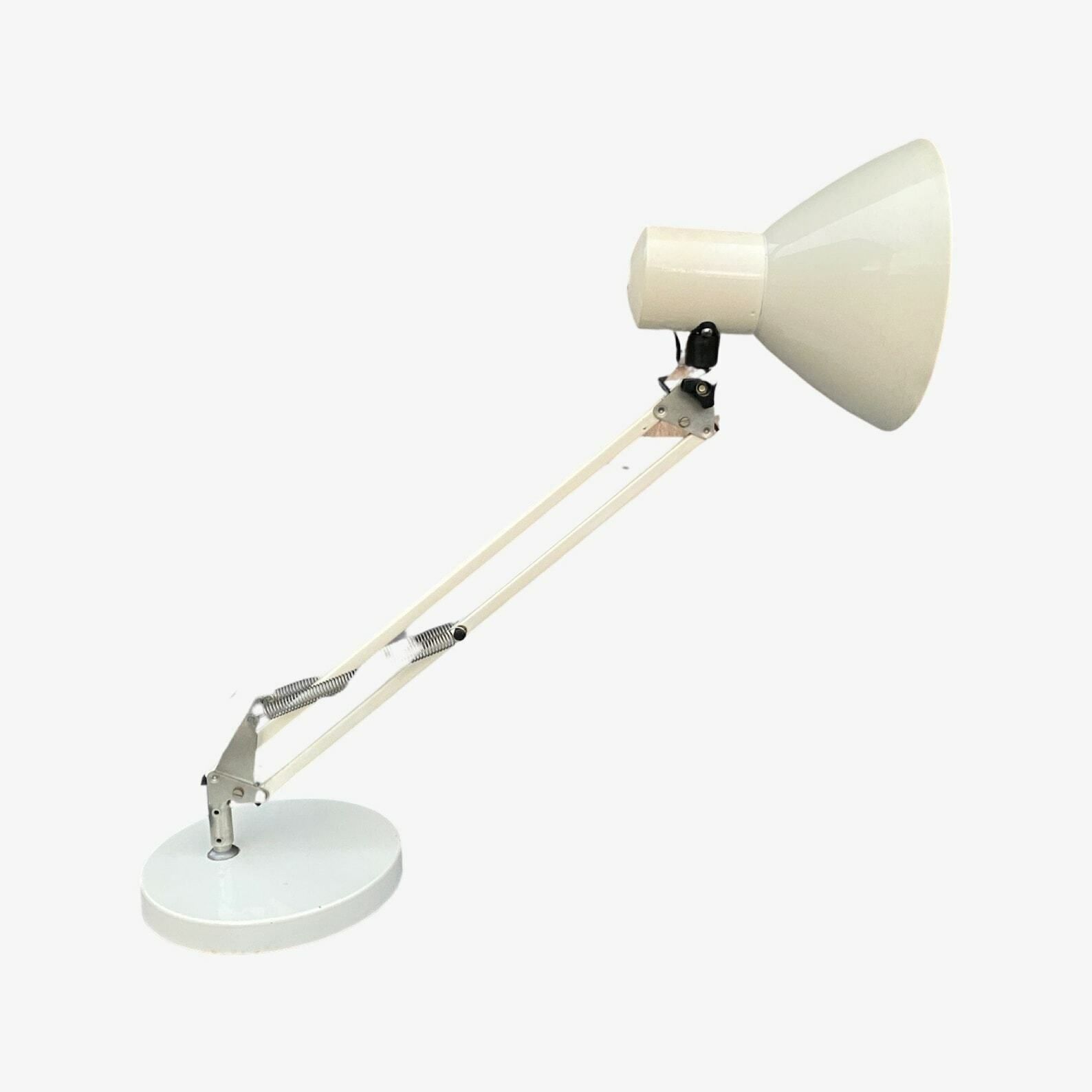 Vintage Pixar Lamp Look A Like | 1960s Mid Century Desk Lamp Made Of White Metal | Mid Century Modern Lighting | Retro / Vintage Table Lamp photo for sale