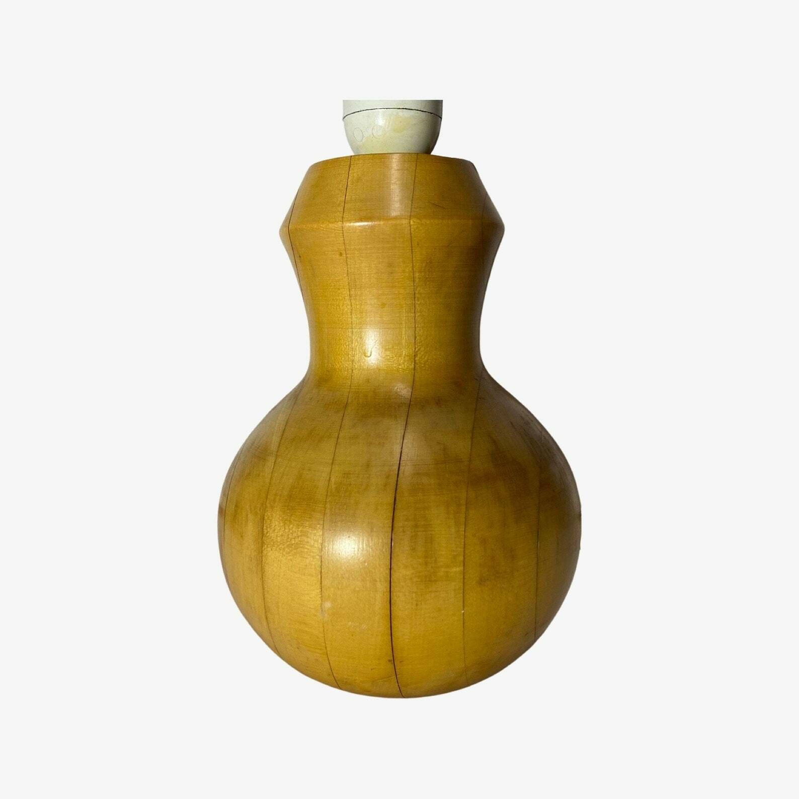 60s Vintage Oak Wood Lamp Base \ Solid Heavy Wooden Table Lamp / Desk Lamp / Night Light | Vintage Table Lamp | Mid Century Modern Lighting photo furniture