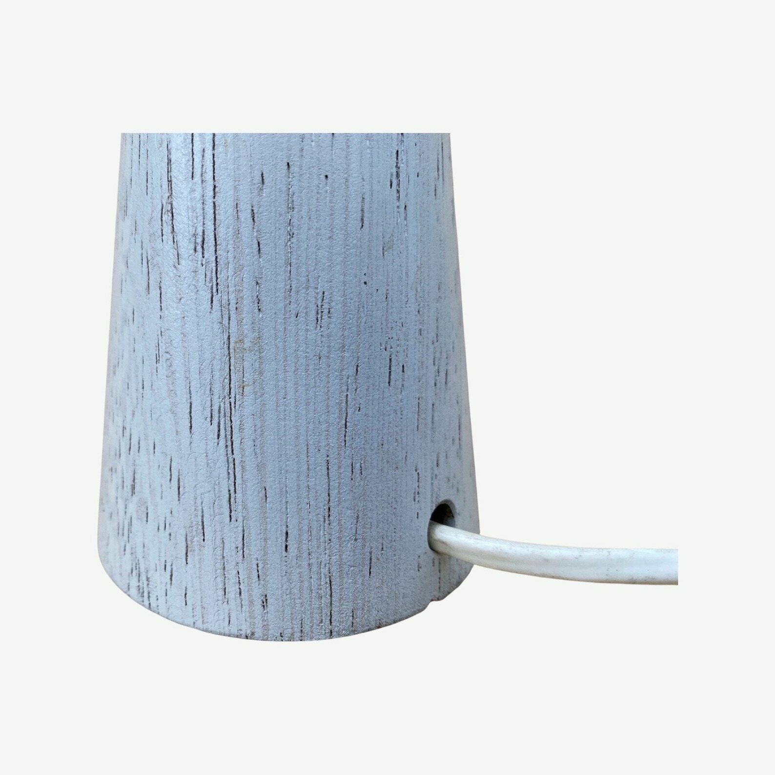 White Wood Retro Table Lamp | Wooden Desk Lamp / Night Light From The Netherlands 1960s, 1970s | Mid Century Modern Wooden Base + Free Shade photo vinterior