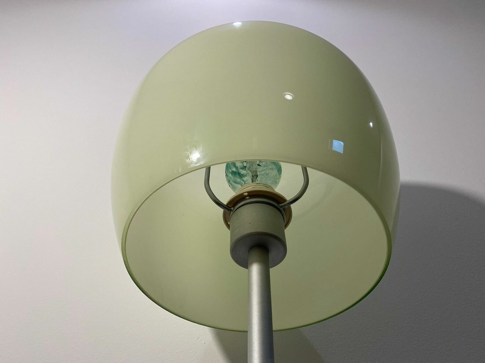 Vintage Ikea Mushroom Table Lamp | Late Mid Century Swedish Ikea Vintage Design | Glass Shade | Ikea Althorn Retro Lamp photo vinterior
