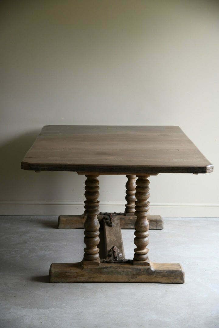 Furniture Rustic Oak Refectory Table photo