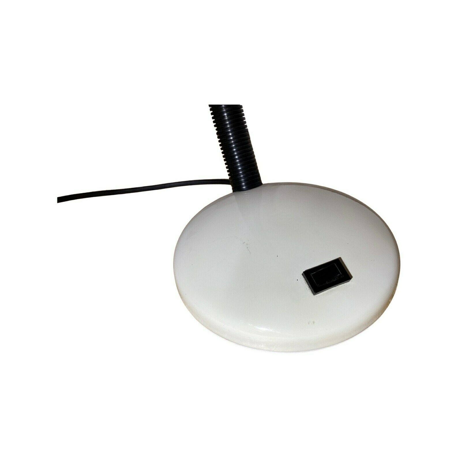 Space Age Ufo Lamp   White Vintage Adjustable Desk Light 1980s | Retro Disc Lamp | Belgium Designer Midcentury Lighting photo Lighting