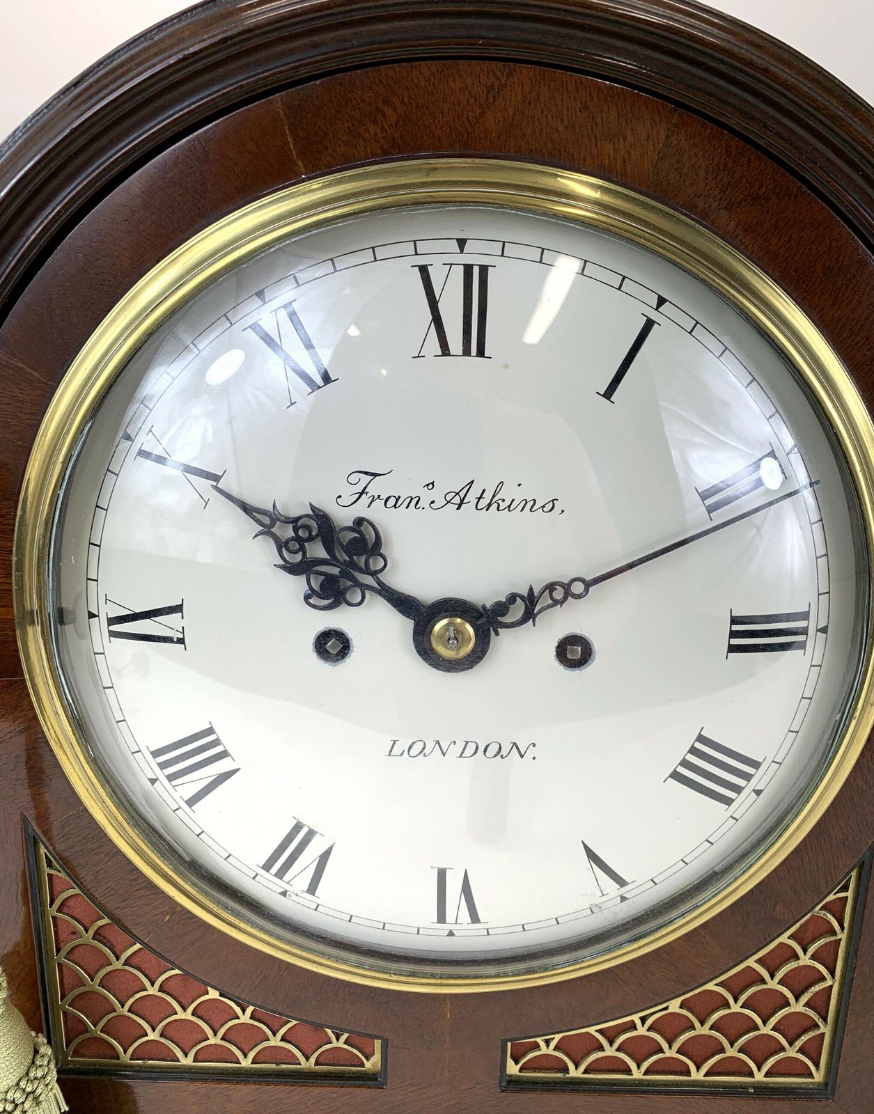 photo furniture Mahogany Bracket Clock With Pad Top    Circa 1810, Fran's Atkins London
