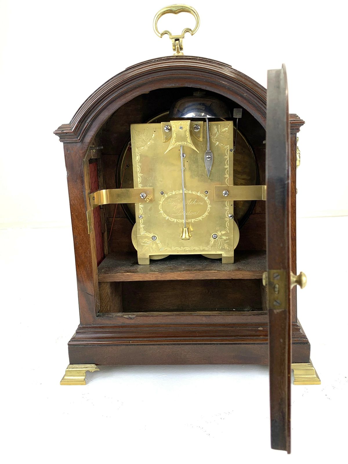 photo vintage Mahogany Bracket Clock With Pad Top    Circa 1810, Fran's Atkins London