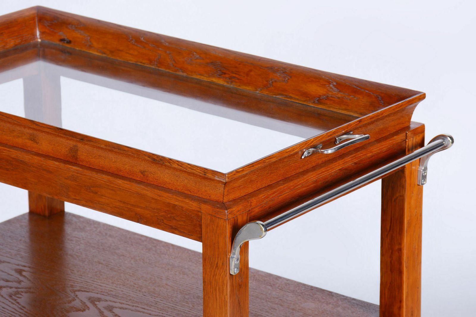 Restored Artdeco Walnut Trolley, Revived Polish, France, 1920s photo furniture