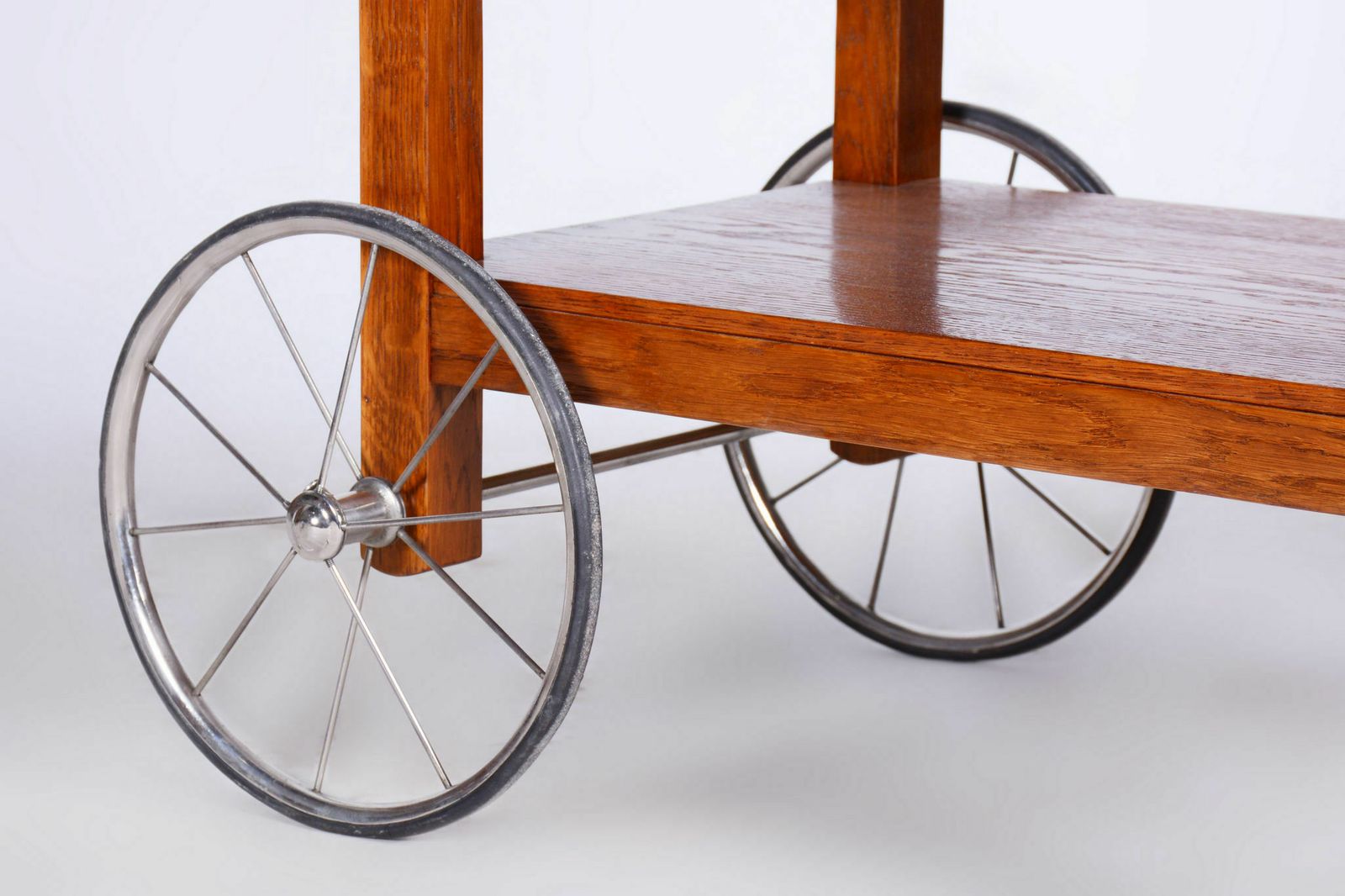 Restored Artdeco Walnut Trolley, Revived Polish, France, 1920s photo 1200.0