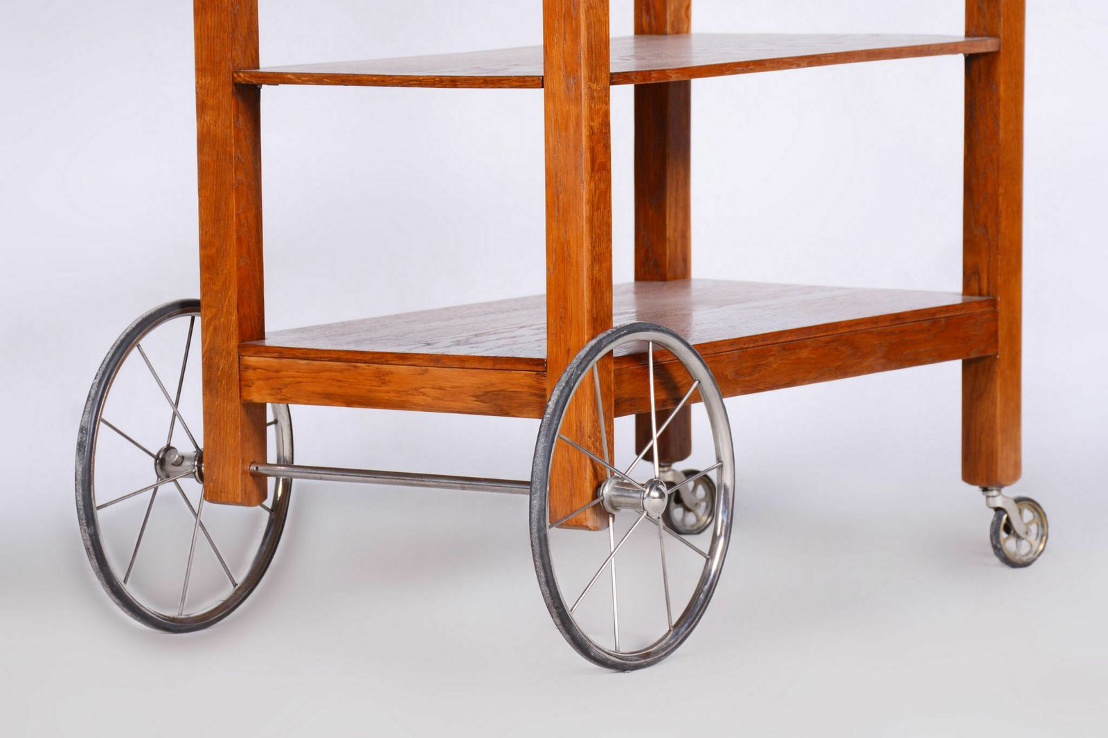 photo furniture Restored Artdeco Walnut Trolley, Revived Polish, France, 1920s