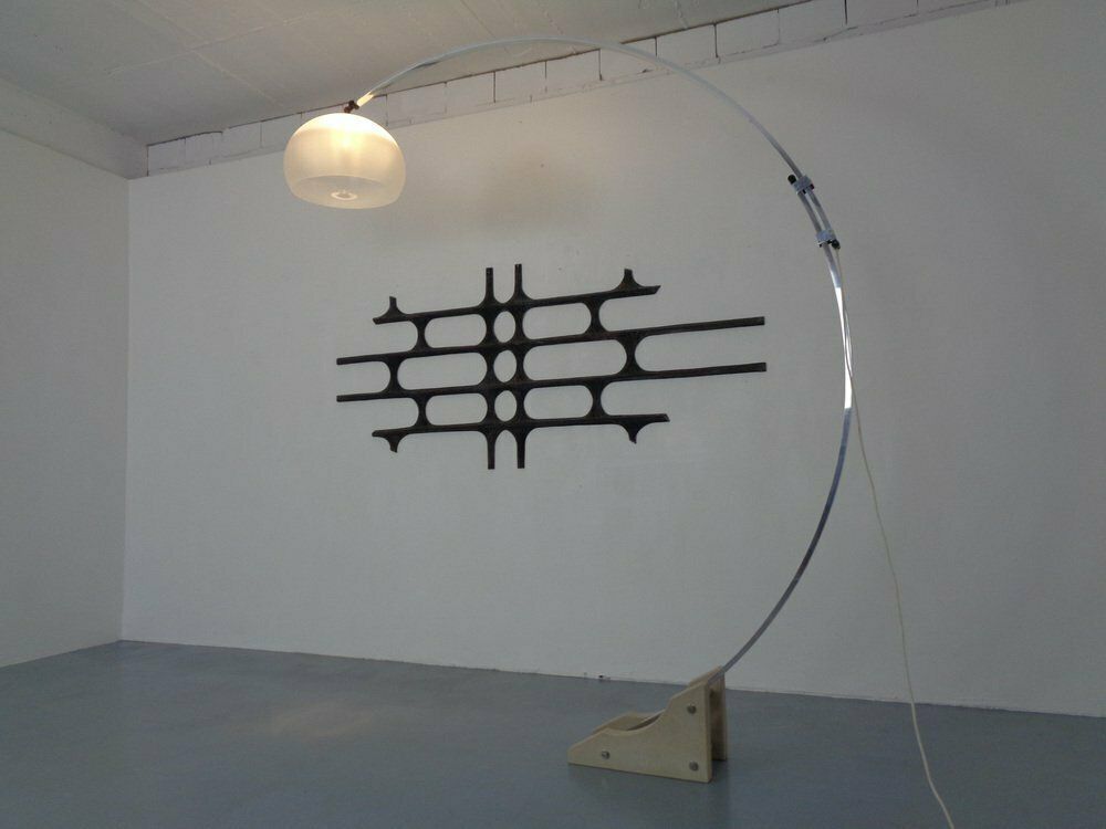 Large German Brutalist Iron Wall Sculpture, 1960s photo furniture