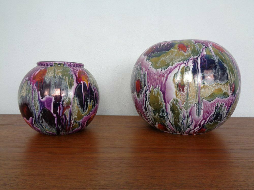 Ceramic Vases 508 20 And 504 15 From Scheurich, 1970s, Set Of 2