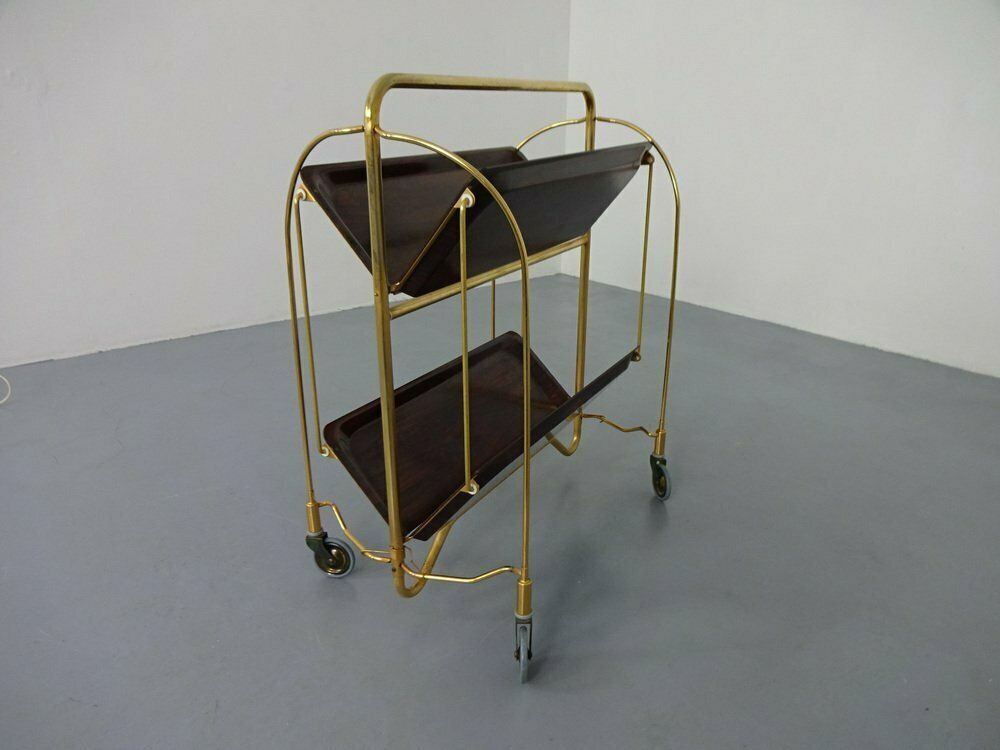 Vintage Rosewood Tea Cart From Gerlinol, 1970s photo vintage