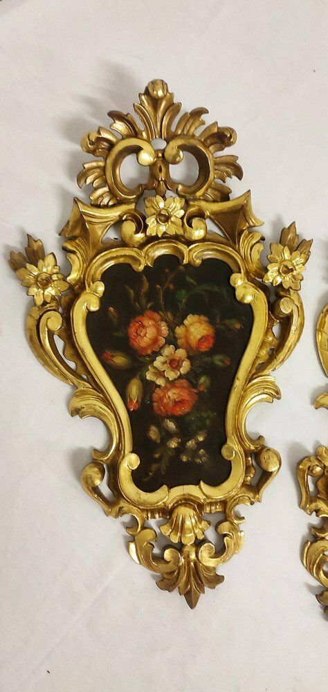 French Oil Painted Panels, 1930s, Set Of 2 photo furniture
