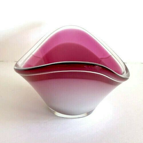 Large Flygsfors Glass Bowl "Coquille Series" 1958 photo for sale