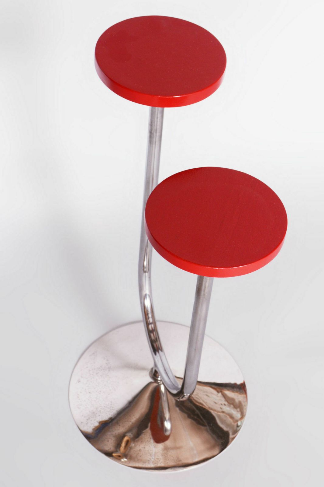 Restored Bauhaus Chrome Flower Stand, Robert Slezak, Czechia, 1930s photo 650.0