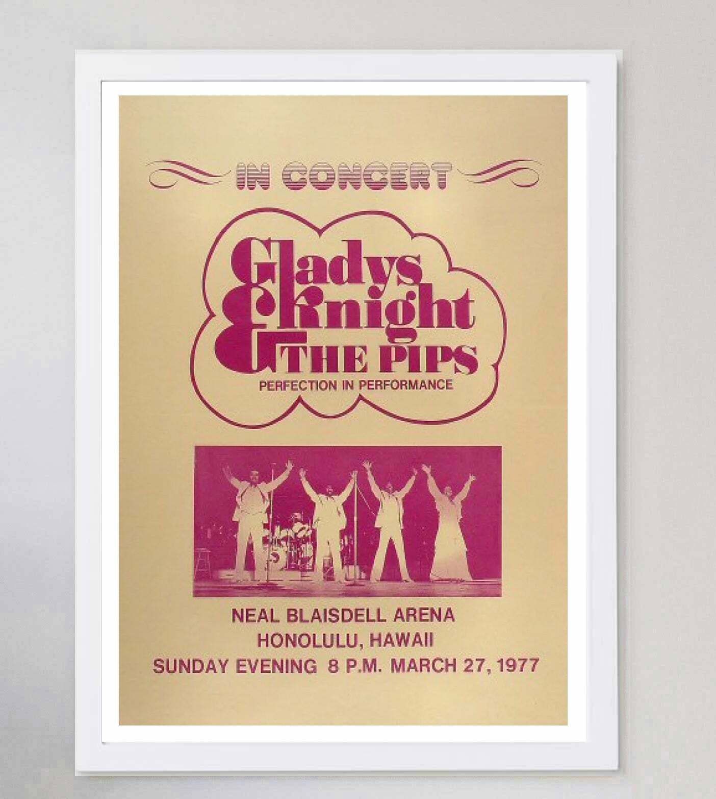 Gladys Knight & The Pips   Hawaii Original Vintage Poster photo for sale