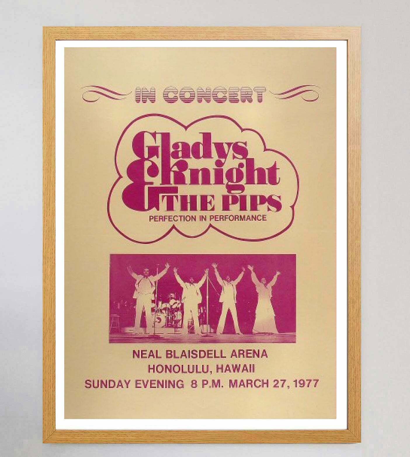 Gladys Knight & The Pips   Hawaii Original Vintage Poster photo Art